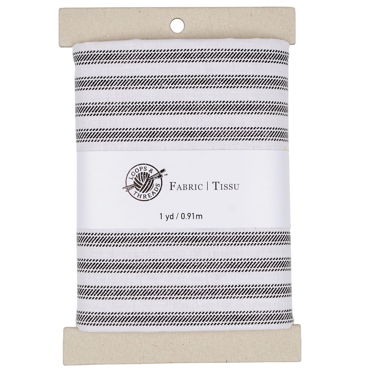 Black & White Striped Cotton Fabric Bundle by Loops & Threads™